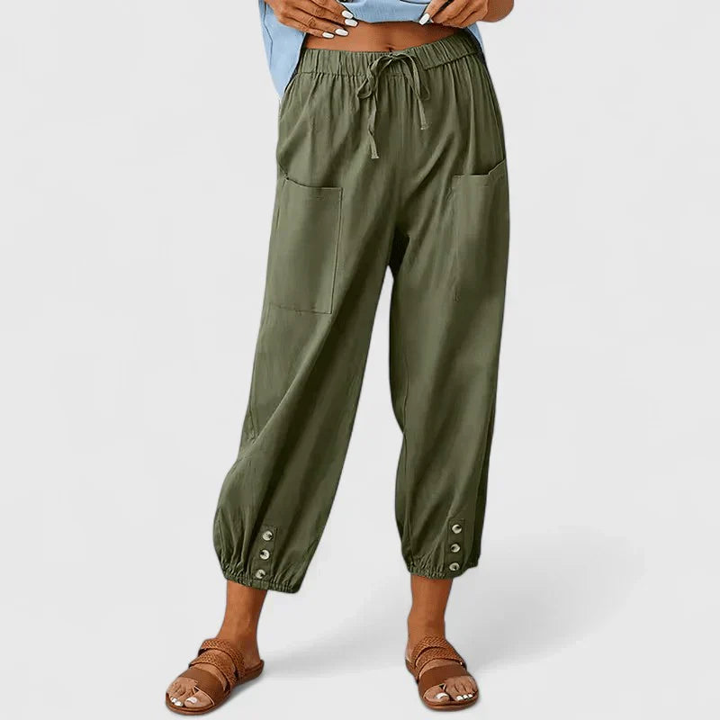 Jolie | Verfijnde Broek met Wijde Pijpen
