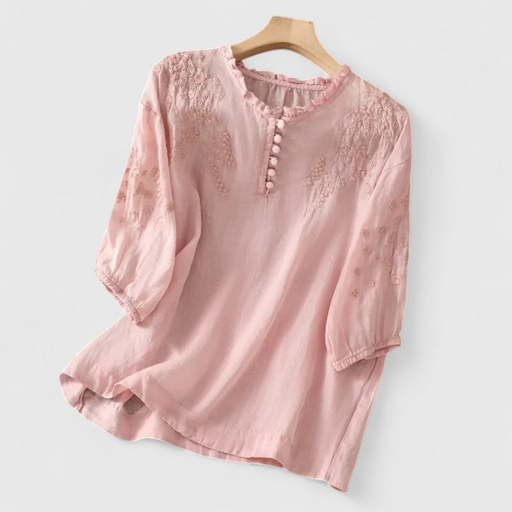 Vasilene | Bluse mit Knopfleiste vorne