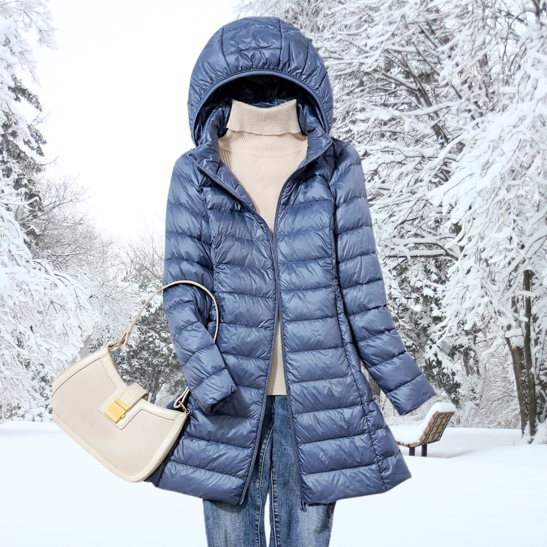 Feathra™ – leichte, wattierte Daunenjacke, warm, elegant und äußerst bequem