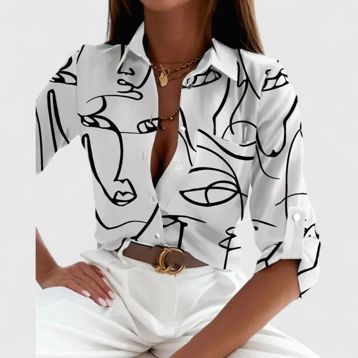 Lisette | Blouse met lange mouwen