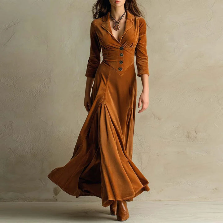 Anna | Langes Samtkleid