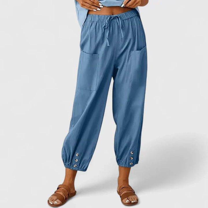 Jolie | Verfijnde Broek met Wijde Pijpen