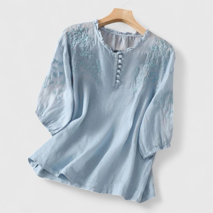 Vasilene | Bluse mit Knopfleiste vorne