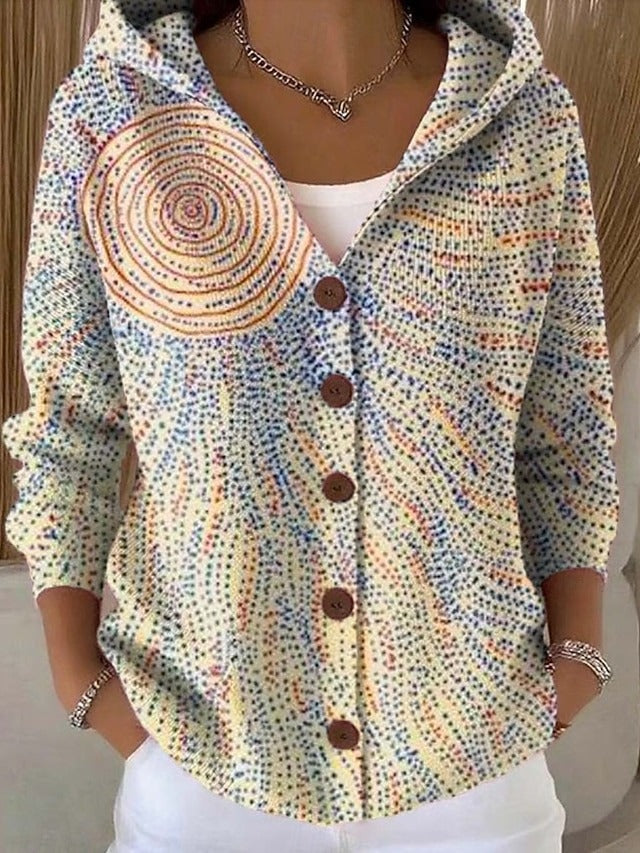 Cassidy | Künstlerischer warmer Long Cardigan