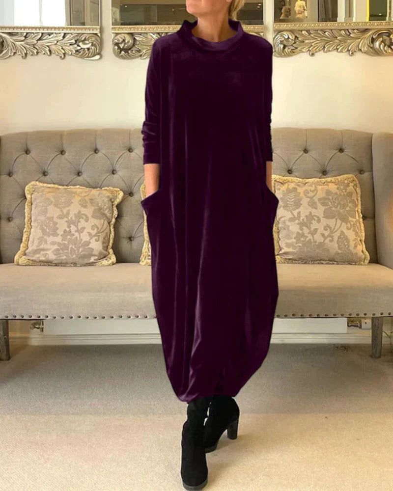 Eliza | Lockeres Samtkleid