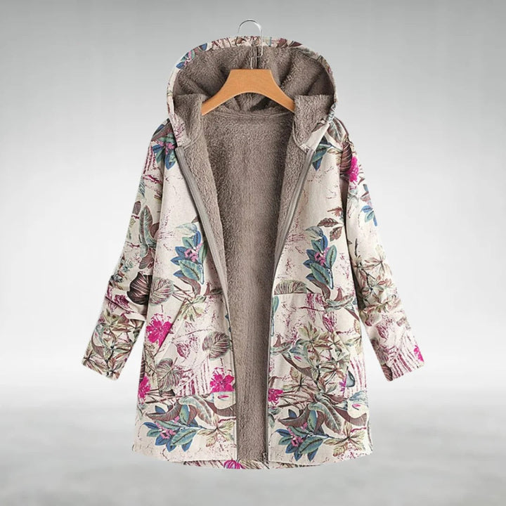 Savannah™ | Fleece-Jacke mit Kapuze und Blumenmuster