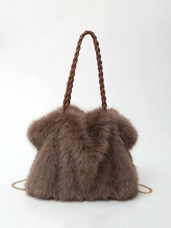 Bethany | Torebka na ramię z pluszowego aksamitu