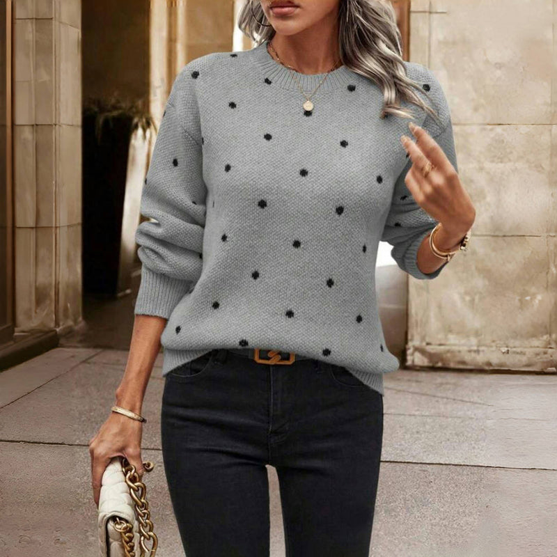 Nina™ – Gepunkteter Strickpullover