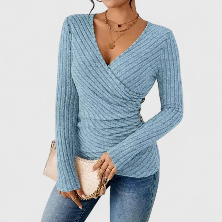 Vera | Elegante Bluse mit Biesen