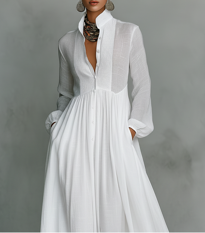 Serena | Maxikleid mit Knöpfen