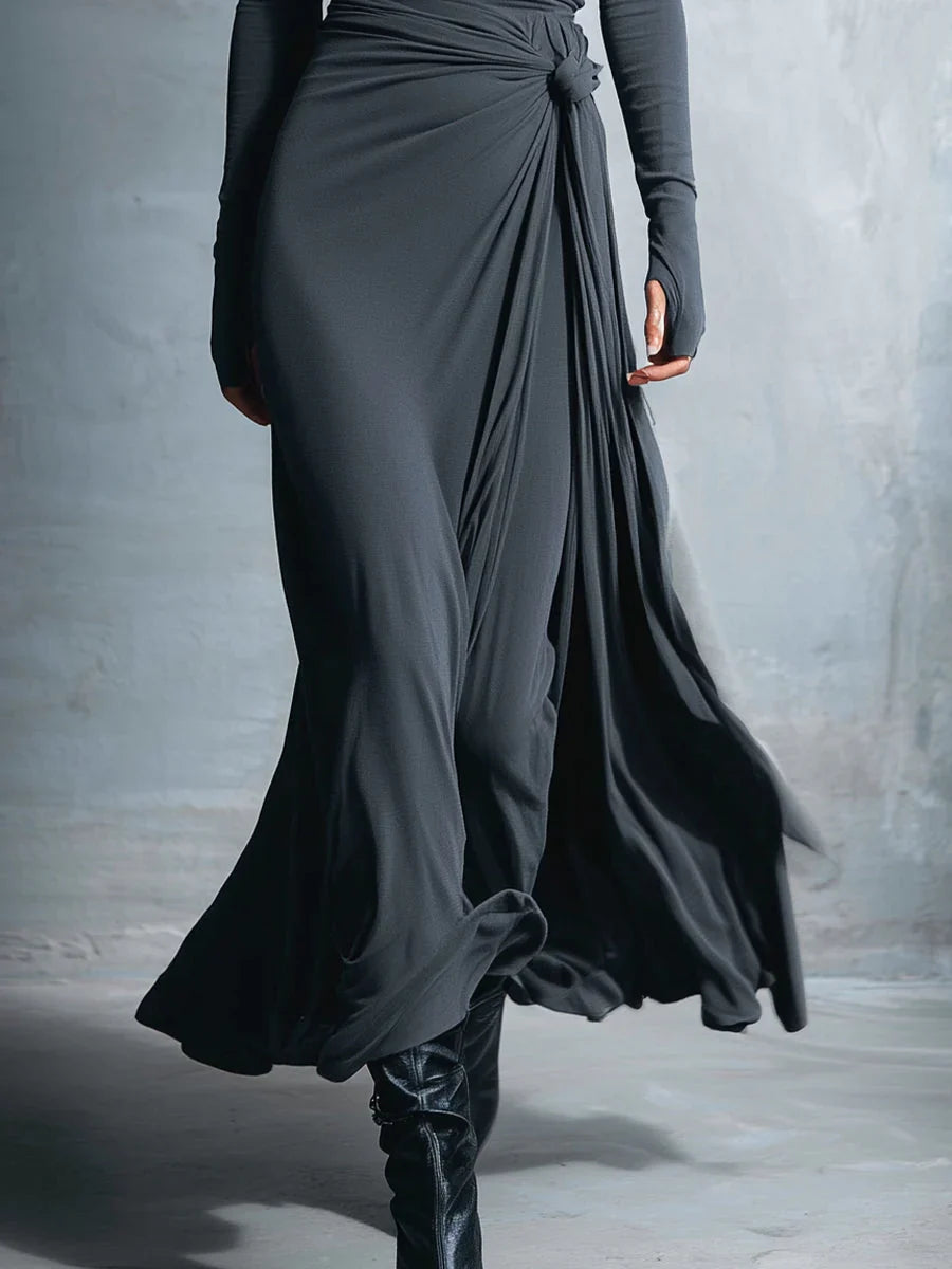 Naiara ❘ Maxi-jurk met zijdelingse knoop