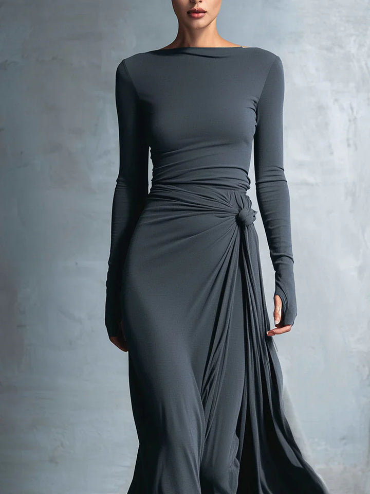 Naiara ❘ Maxi-jurk met zijdelingse knoop