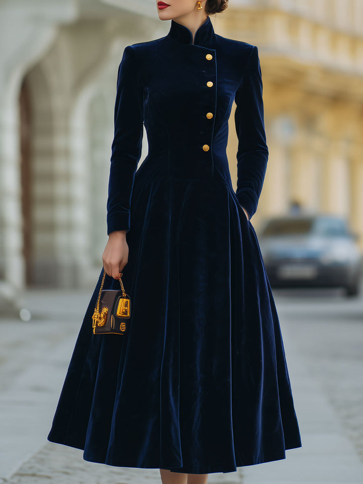 Natalia | A-Linien-Kleid mit goldenen Akzenten