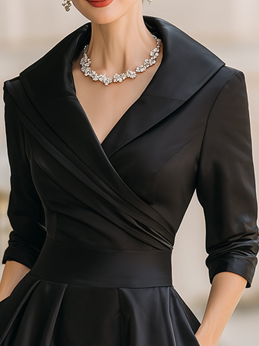 Dharmay | Elegantes Midikleid mit langen Ärmeln