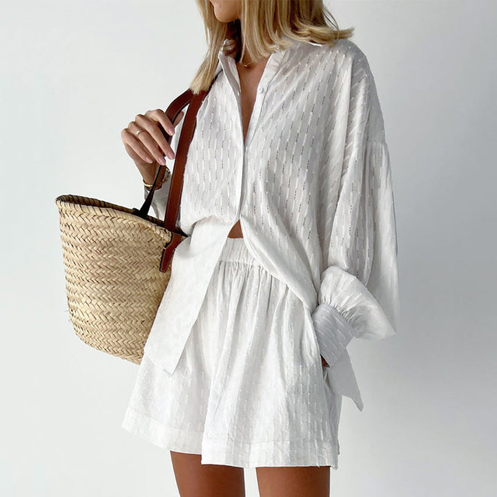 CHARLOTTE | LOUNGE-SET MIT SHIRT UND SHORTS