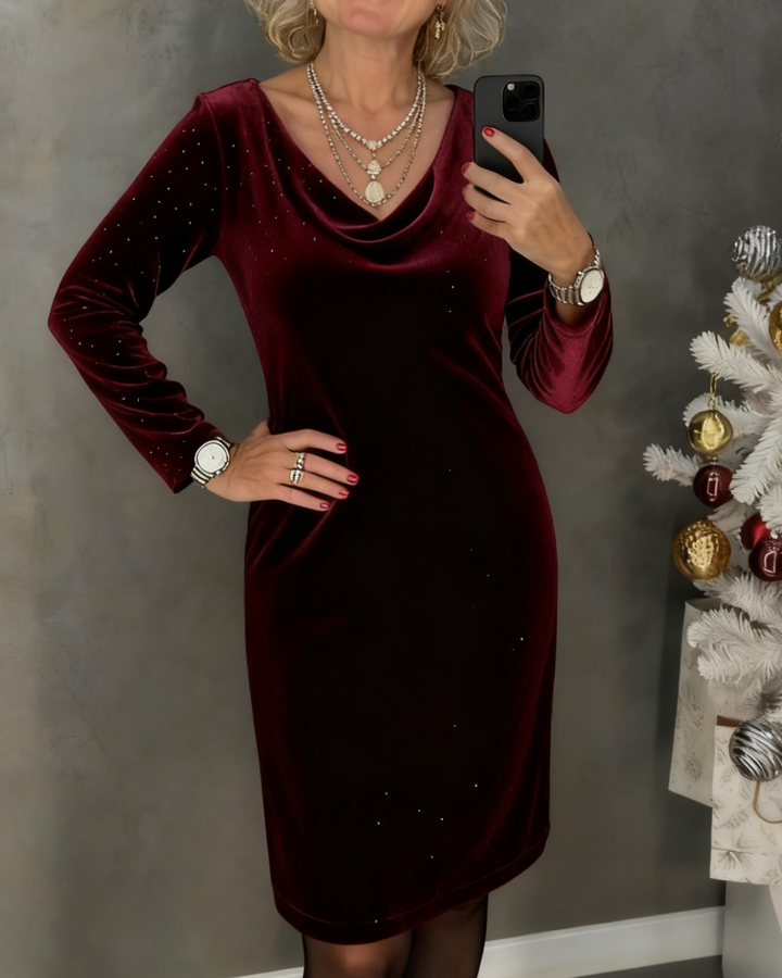Aubrey | Gerades Kleid mit Glitzereffekt