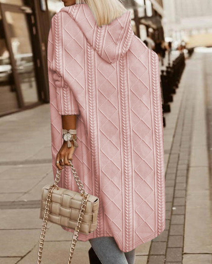 Mona Lisa – Langer Cardigan mit Kapuze