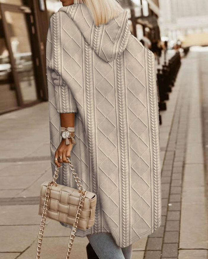 Mona Lisa – Langer Cardigan mit Kapuze