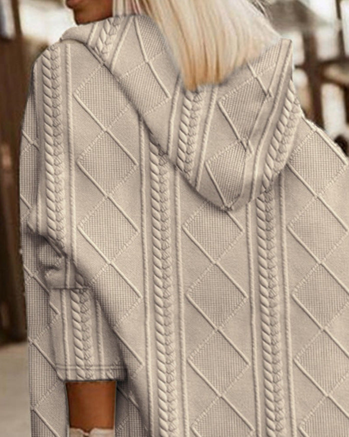 Mona Lisa – Langer Cardigan mit Kapuze