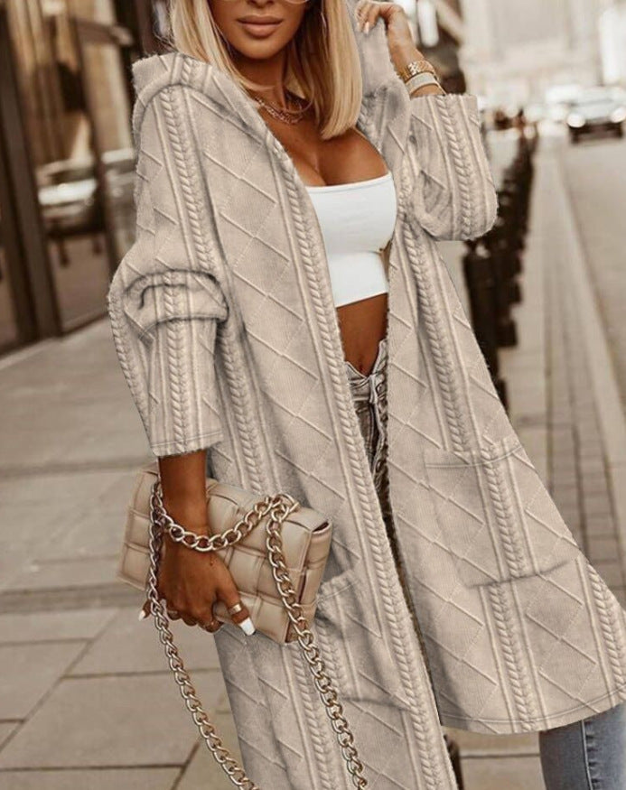Mona Lisa – Langer Cardigan mit Kapuze