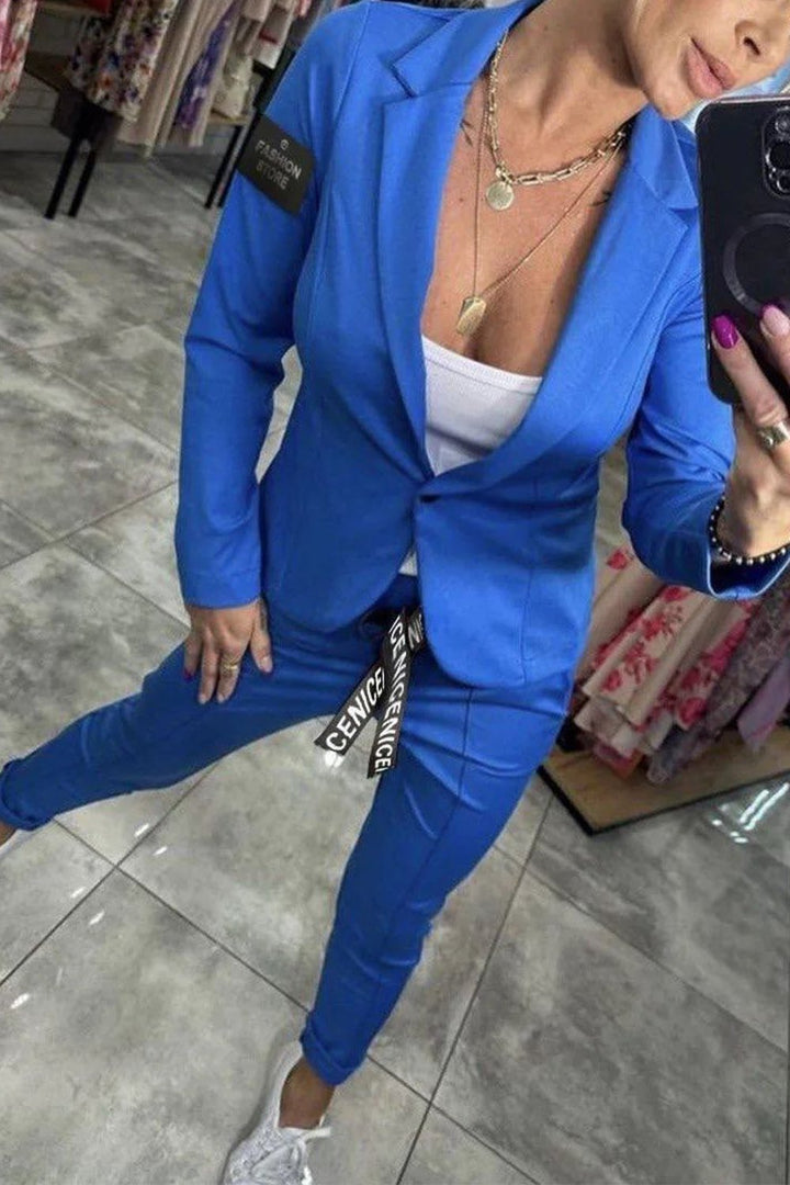 Fenna™ Zweiteiliges, einfarbiges Freizeit-Ensemble für Damen