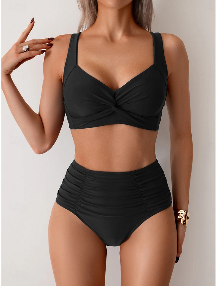 NICOLE | Bikini mit gerafftem Stoff