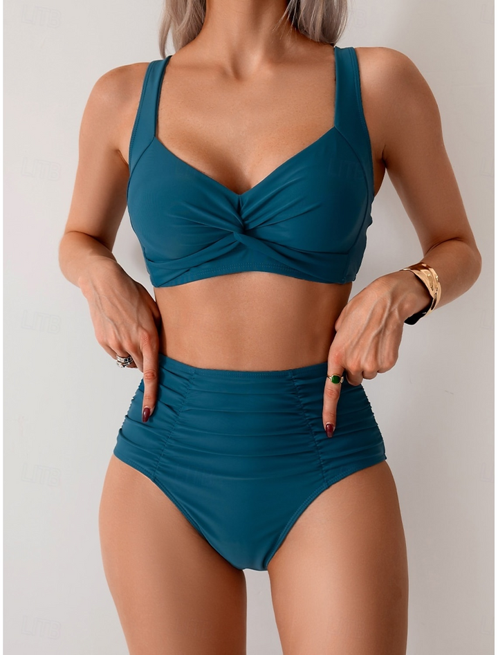 NICOLE | Bikini mit gerafftem Stoff