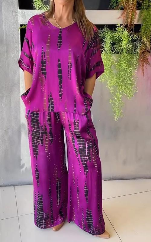 Marie - Casual Set met patroon