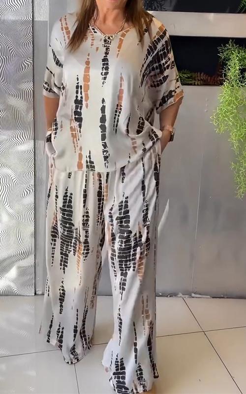 Marie - Casual Set met patroon