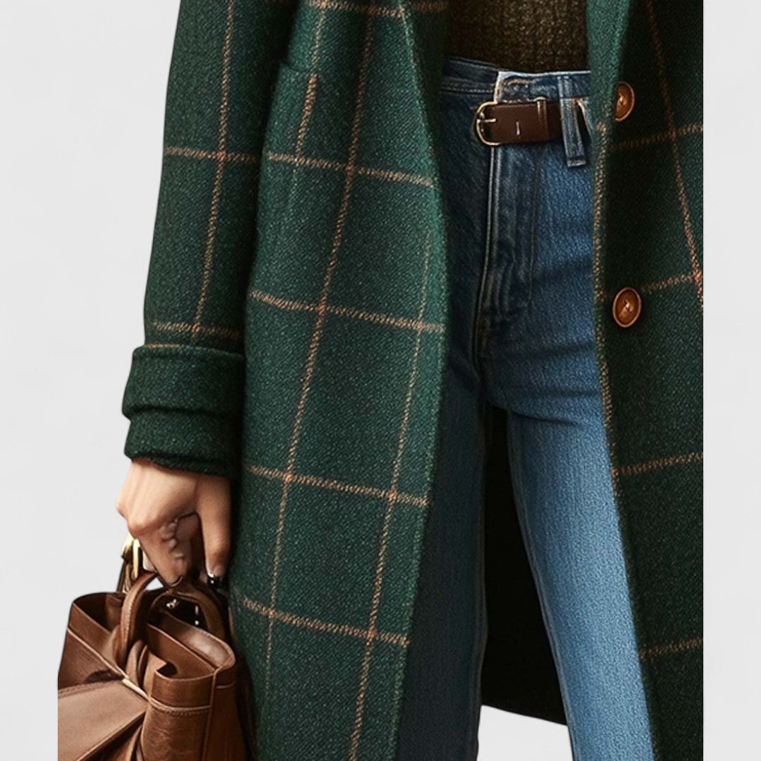 Hazel™ | Płaszcz w stylu vintage w kratę